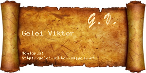 Gelei Viktor névjegykártya